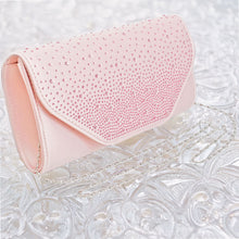 Load image into Gallery viewer, Clutch Pink Stone Satin Flap Handbag for Women
