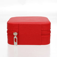 Load image into Gallery viewer, Red Travel Square Jewelry Box Organizer for Women
