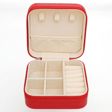 Load image into Gallery viewer, Red Travel Square Jewelry Box Organizer for Women
