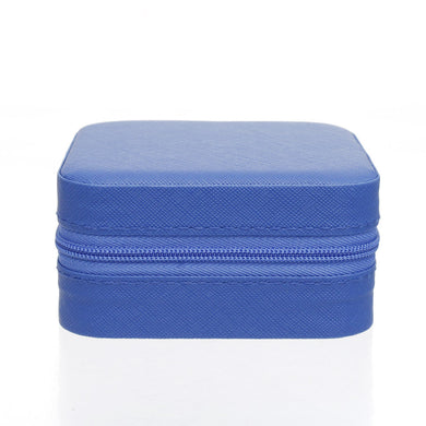 Blue Travel Square Jewelry Box Organizer for Women