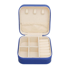 Load image into Gallery viewer, Blue Travel Square Jewelry Box Organizer for Women
