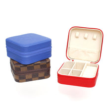 Load image into Gallery viewer, Blue Travel Square Jewelry Box Organizer for Women
