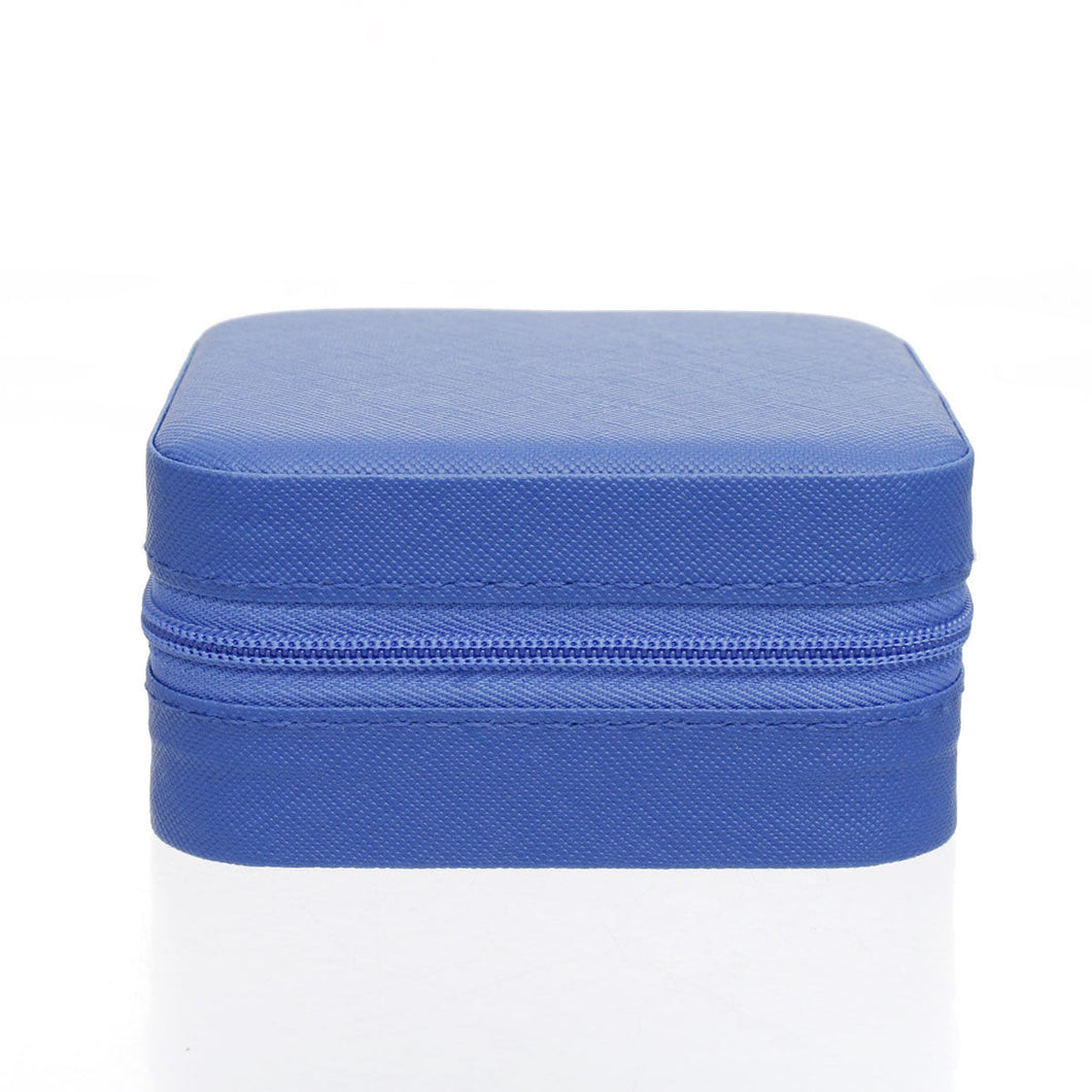 Blue Travel Square Jewelry Box Organizer for Women