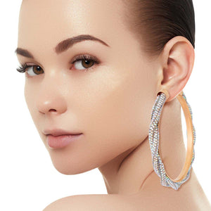 AURBO Twisted Stone Hoops