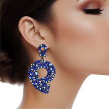 Load image into Gallery viewer, Drop Royal Blue Hematite 9 Earrings for Women
