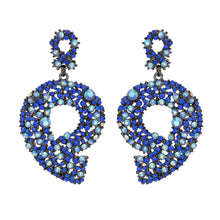 Load image into Gallery viewer, Drop Royal Blue Hematite 9 Earrings for Women
