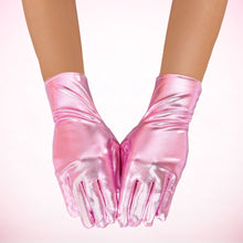 Load image into Gallery viewer, Pink Metallic Formal Short Gloves AKA
