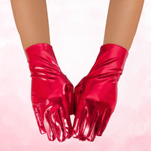 Load image into Gallery viewer, Red Metallic Formal Short Gloves DST for Women
