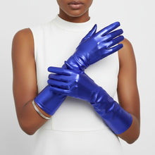 Load image into Gallery viewer, Royal Blue Metallic Formal Long Gloves ZPB SGRHO
