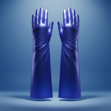 Load image into Gallery viewer, Royal Blue Metallic Formal Long Gloves ZPB SGRHO
