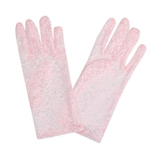 Load image into Gallery viewer, Pink Lace Short Formal Gloves AKA for Women
