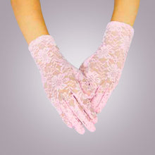 Load image into Gallery viewer, Pink Lace Short Formal Gloves AKA for Women
