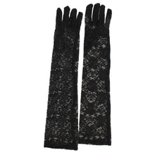 Load image into Gallery viewer, Black Lace Long Formal Gloves for Women
