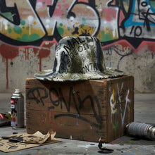 Load image into Gallery viewer, Fedora Olive Green and Black Graffiti Tie Dye Hat
