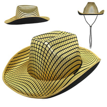 Load image into Gallery viewer, Cowboy Hat Gold This Ain&#39;t Texas Fashion Hat
