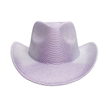 Load image into Gallery viewer, Cowboy Hat Iridescent Striped Lavender Hat
