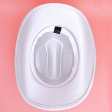 Load image into Gallery viewer, Cowboy Hat White Iridescent Stripe Fashion Hat
