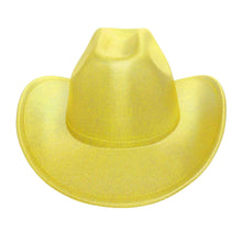 Load image into Gallery viewer, Cowboy Hat Yellow Metallic Finish Fashion Hat
