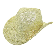Load image into Gallery viewer, Cowboy Hat Gold Metallic Glittering Fashion Hat

