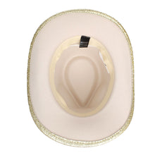Load image into Gallery viewer, Cowboy Hat Gold Metallic Glittering Fashion Hat

