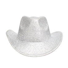 Load image into Gallery viewer, Cowboy Hat Silver Metallic Glittering Fashion Hat
