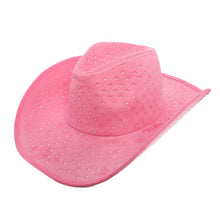 Load image into Gallery viewer, Cowboy Hat Pink Rhinestone Cowgirl Fashion Hat
