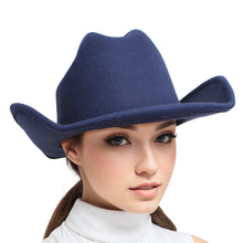 Load image into Gallery viewer, Cowboy Hat Navy Felt Western Fashion Hat
