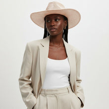 Load image into Gallery viewer, Cowboy Hat Pale Pink Sequin Embroidery Panama Hat
