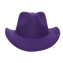 Load image into Gallery viewer, Cowboy Hat Purple Pinched Cowgirl Fashion Hat
