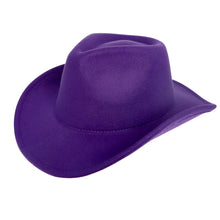 Load image into Gallery viewer, Cowboy Hat Purple Pinched Cowgirl Fashion Hat
