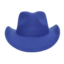 Load image into Gallery viewer, Cowboy Hat Royal Blue Pinched Cowgirl Fashion Hat
