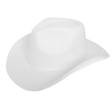 Load image into Gallery viewer, Cowboy Hat White Pinched Cowgirl Fashion Hat
