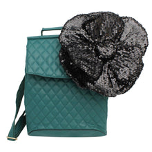 Load image into Gallery viewer, XL Flower Black Sequin Hair Clip Headband Brooch
