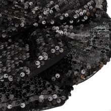 Load image into Gallery viewer, XL Flower Black Sequin Hair Clip Headband Brooch

