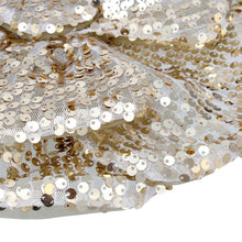 Load image into Gallery viewer, XL Flower Gold Sequin Hair Clip Headband Brooch
