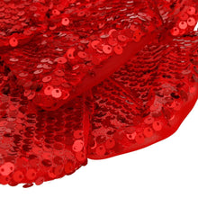 Load image into Gallery viewer, XL Flower Red Sequin Hair Clip Headband Brooch

