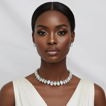 Load image into Gallery viewer, Pastel Teardrop Crystals Gemstone Collar Necklace
