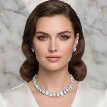 Load image into Gallery viewer, Pastel Teardrop Crystals Gemstone Collar Necklace
