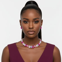 Load image into Gallery viewer, Blush Teardrop Crystals Gemstone Collar Necklace

