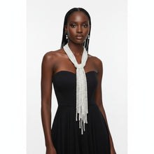 Load image into Gallery viewer, Long White Pearl Adjustable Knot Layered Necklace
