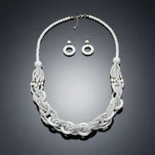 Load image into Gallery viewer, Long White Wood Bead Earthy Energy Necklace
