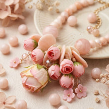 Load image into Gallery viewer, Pink Floral Garden Statement Bib Necklace
