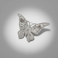 Load image into Gallery viewer, Brooch Light Blue Stone Butterfly Silver Brooch
