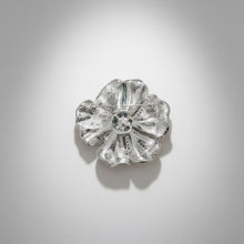 Load image into Gallery viewer, Brooch Large Royal and Aqua Blue Silver Flower Pin
