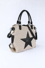 Load image into Gallery viewer, Beige Casual Five-pointed Star Canvas Tote Bag
