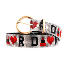 Load image into Gallery viewer, Ravishing Rhinestone Red Belt - Bespoke Inspired
