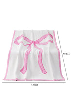 Load image into Gallery viewer, Pink Bow Printed Cozy Soft Throw Blanket
