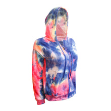 Load image into Gallery viewer, Small Pink Tie Dye Zip Hoodie
