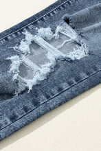 Load image into Gallery viewer, Sky Blue Light Wash Frayed Slim Fit High Waist Jeans
