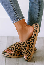 Load image into Gallery viewer, Leopard Print Thick Sole Slip On Slippers
